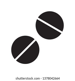 Pills icon in trendy flat style design. Vector graphic illustration. Pills icon for website design, logo, app, and ui. Vector file. EPS 10.