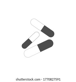 Pills icon in trendy flat style isolated on white background. Pills icon vector illustration, EPS 10.
