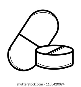 Pills icon vector