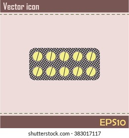 Pills icon, pills vector icon