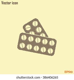 Pills icon, pills vector icon