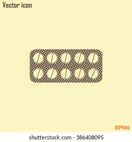 Pills icon, pills vector icon