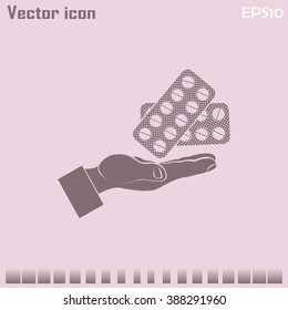 Pills icon, pills vector icon