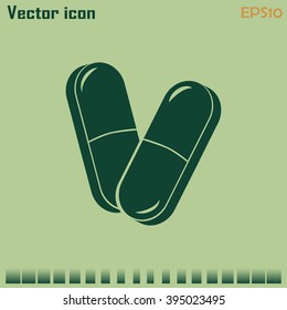 Pills icon, pills vector icon