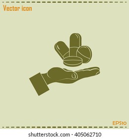 Pills icon, pills vector icon