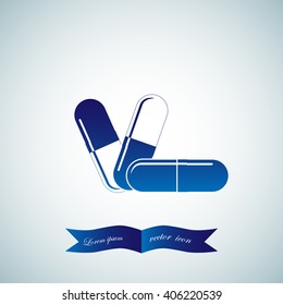Pills icon, vector