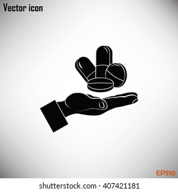 Pills icon, pills vector icon