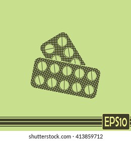 Pills icon, pills vector icon