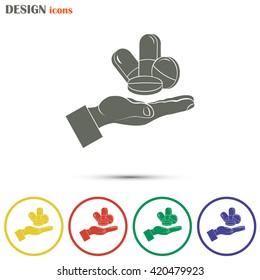 Pills icon, pills vector icon