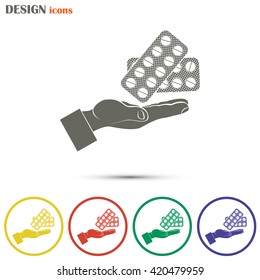 Pills icon, pills vector icon