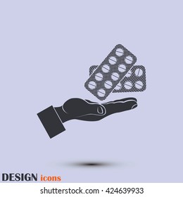 Pills icon, pills vector icon