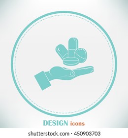 Pills icon, pills vector icon