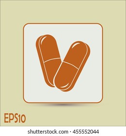Pills icon, pills vector icon