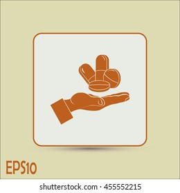 Pills icon, pills vector icon