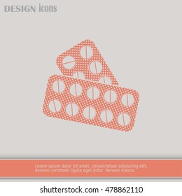 Pills icon, pills vector icon