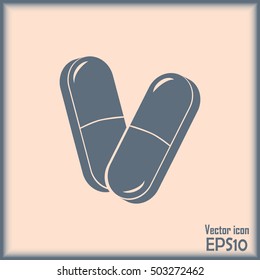 Pills icon, pills vector icon