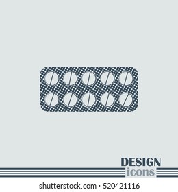 Pills icon, pills vector icon