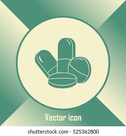 Pills icon, pills vector icon
