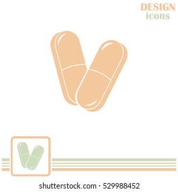 Pills icon, pills vector icon