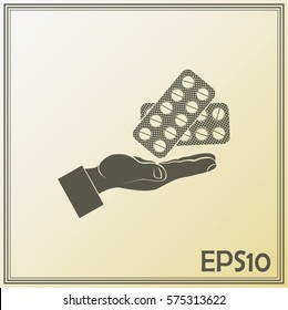 Pills icon, pills vector icon