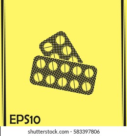 Pills icon, pills vector icon