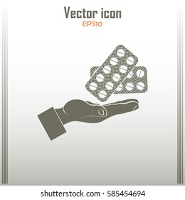 Pills icon, pills vector icon