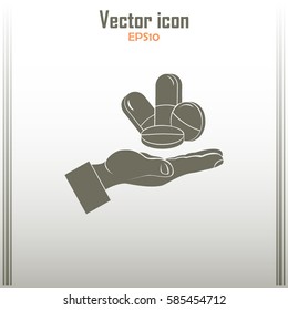 Pills icon, pills vector icon