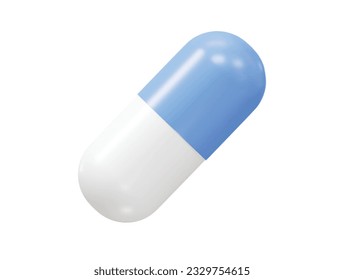 Pills icon vector 3d render illustration