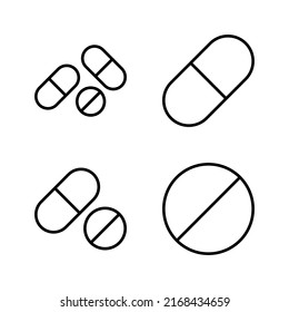 Pillt Symbol Vektor. Kapselsymbol. Arzneimittelzeichen und -zeichen