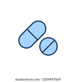 Pillt Symbol Vektor. Kapselsymbol. Arzneimittelzeichen und -zeichen
