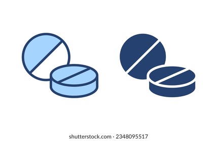Vector de iconos de las columnas. icono de la cápsula. Signo y símbolo de drogas