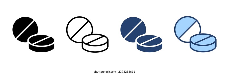 Pills icon vector. capsule icon. Drug sign and symbol