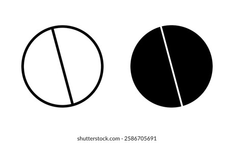 Pills icon vector. capsule icon. Drug sign and symbol