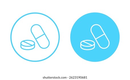 Pills icon vector. capsule icon. Drug sign and symbol