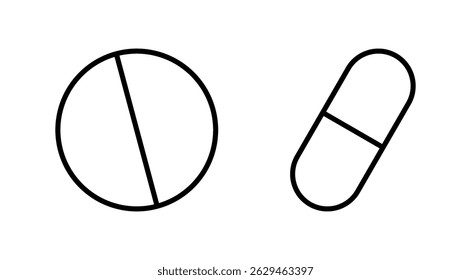 Pills icon vector. capsule icon. Drug sign and symbol