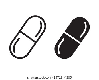 Pills icon vector. capsule icon, for web and mobile app. Drug sign and symbol. symbols of pills, medicines, vitamins and drugs round and capsules for design.