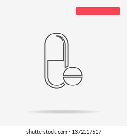 Pills icon. Vector concept illustration for design.