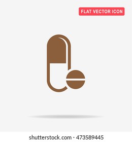 Pills icon. Vector concept illustration for design.