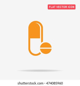 Pills icon. Vector concept illustration for design.