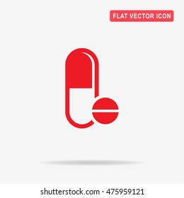 Pills icon. Vector concept illustration for design.