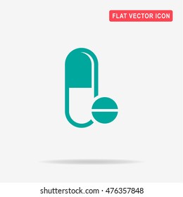 Pills icon. Vector concept illustration for design.
