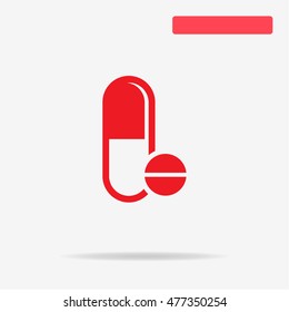 Pills icon. Vector concept illustration for design.