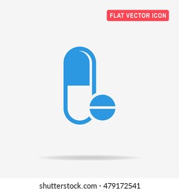 Pills icon. Vector concept illustration for design.
