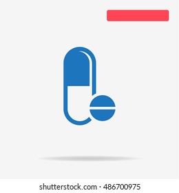 Pills icon. Vector concept illustration for design.