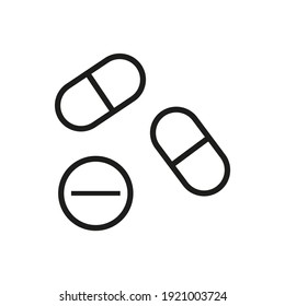 icono de píldoras. diseño vectorial de pastillas