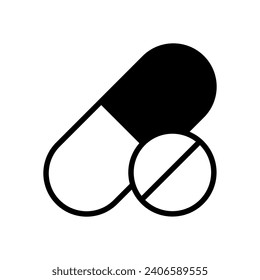 Pills icon vector design template