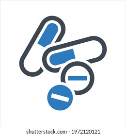 Pills icon, vector and glyph
