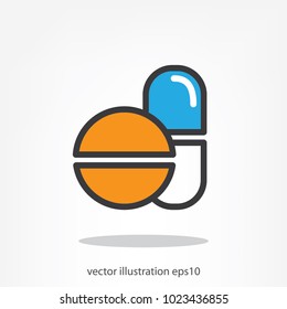 pills icon, vector illustration