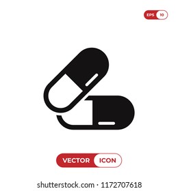 Pills icon vector illustration