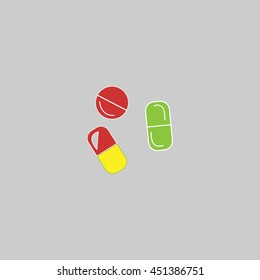 Pills icon, vector illustration